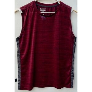 Essential Elements Mens XL Maroon Space Dye Performance Tank Top E5105A-XL